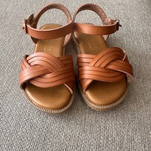 Brown Leather Kids Sandals